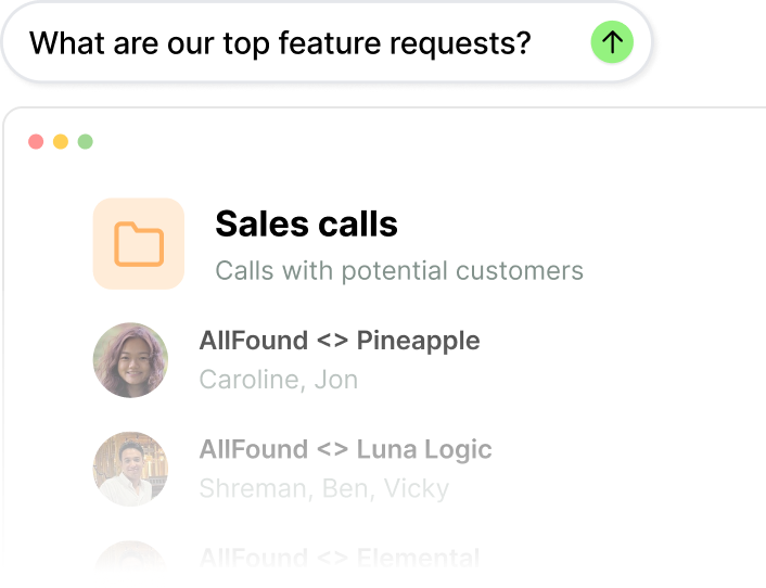 Search and ask questions across all your meetings