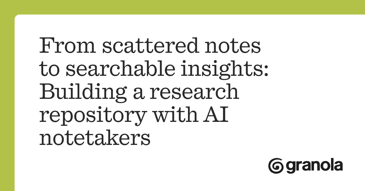 From scattered notes to searchable insights: Building a research ...
