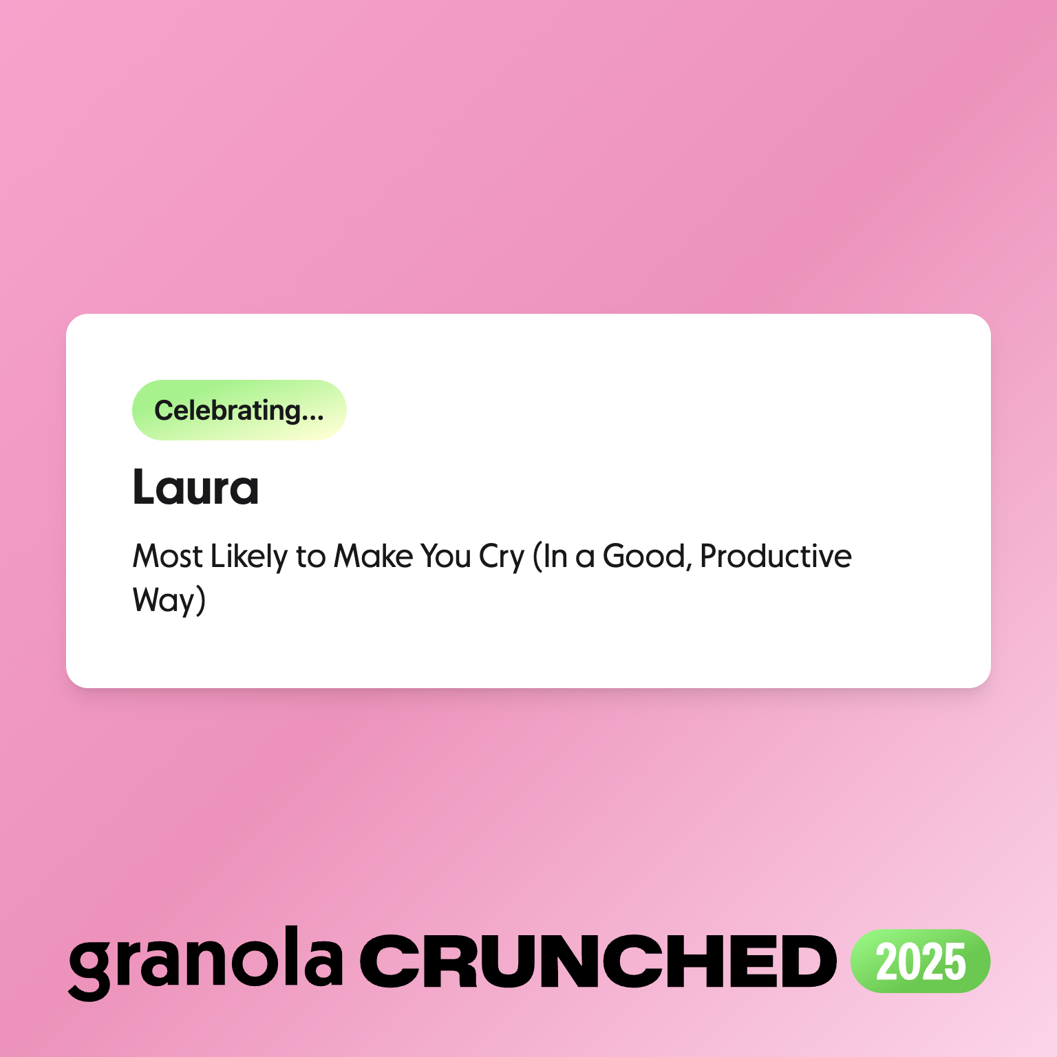 Crunched results for marketing lead