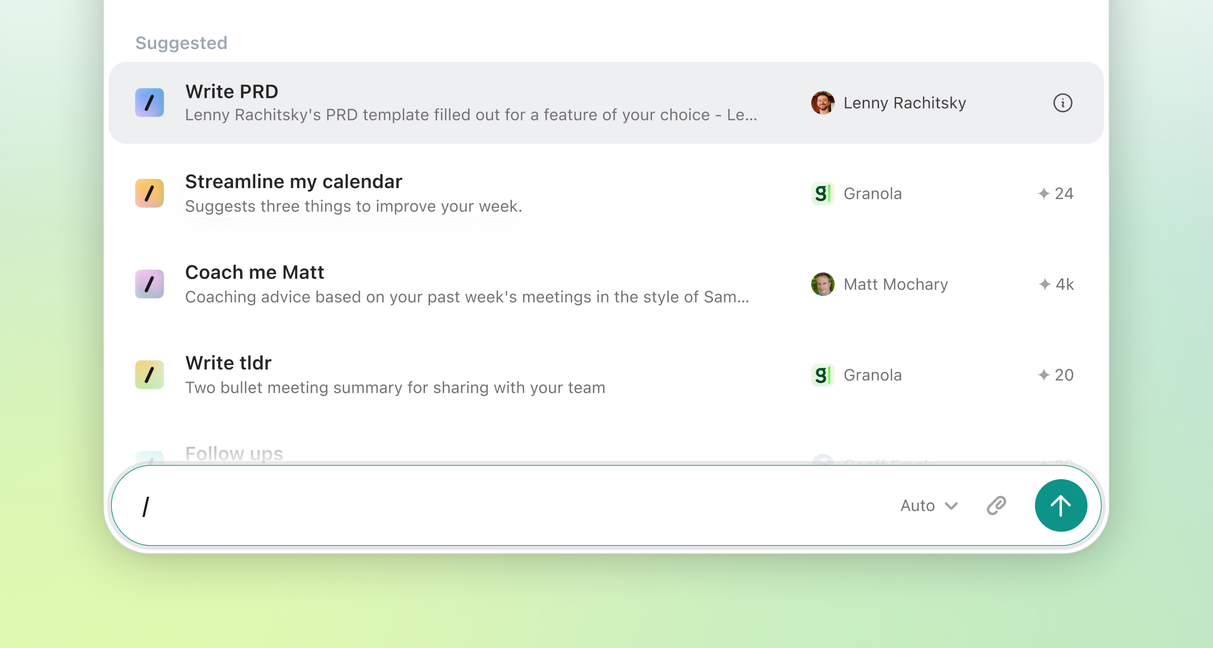 Introducing recipes