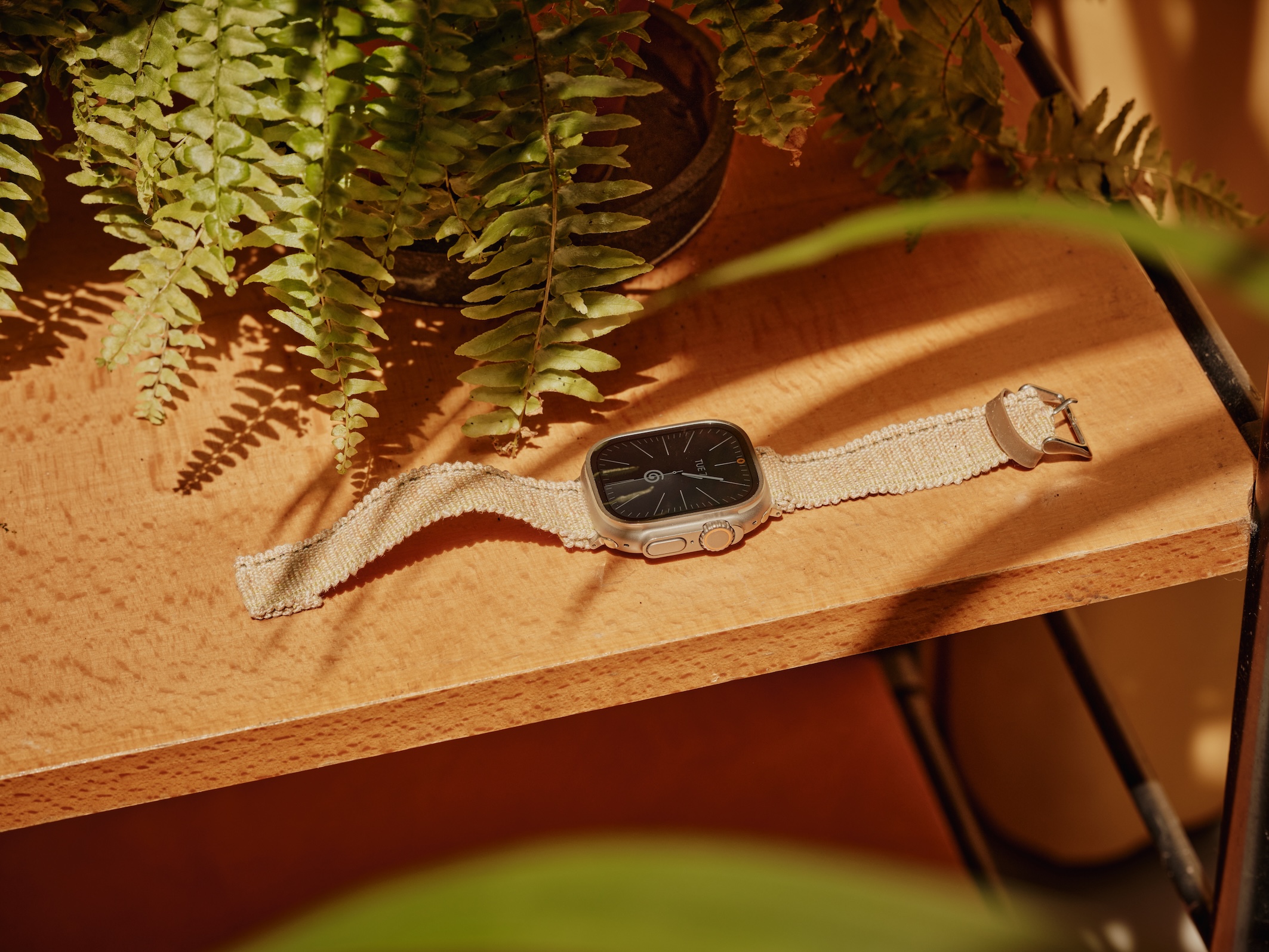 A constricted version strap, made by hand