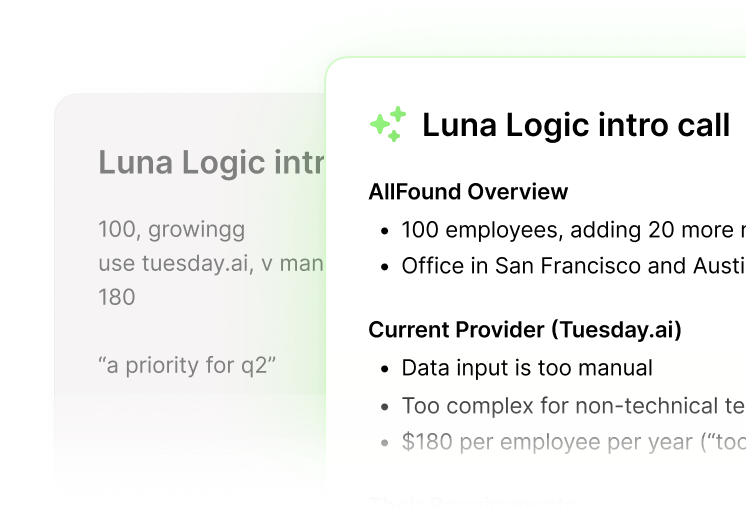 Automatically enhances notes